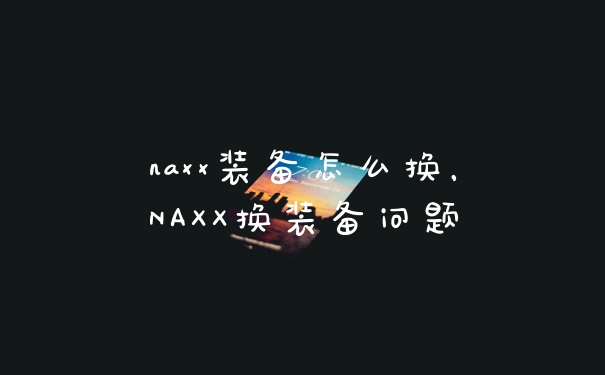naxx装备怎么换，NAXX换装备问题
