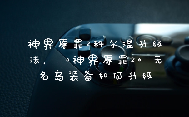 神界原罪2科尔温升级法，《神界原罪2》无名岛装备如何升级