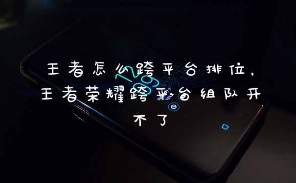 王者怎么跨平台排位，王者荣耀跨平台组队开不了