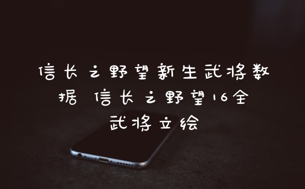 信长之野望新生武将数据 信长之野望16全武将立绘