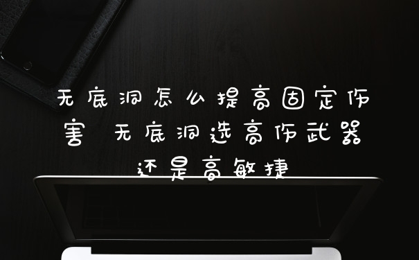 无底洞怎么提高固定伤害 无底洞选高伤武器还是高敏捷