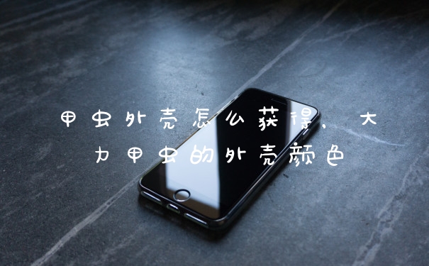 甲虫外壳怎么获得，大力甲虫的外壳颜色