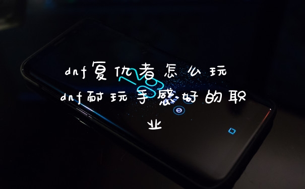 dnf复仇者怎么玩 dnf耐玩手感好的职业