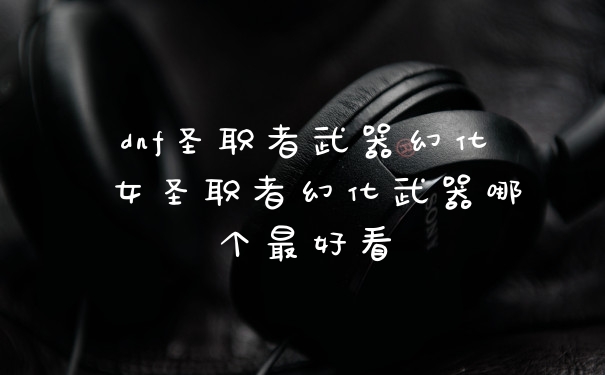 dnf圣职者武器幻化 女圣职者幻化武器哪个最好看