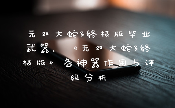 无双大蛇3终极版毕业武器，《无双大蛇3终极版》各神器作用与评级分析