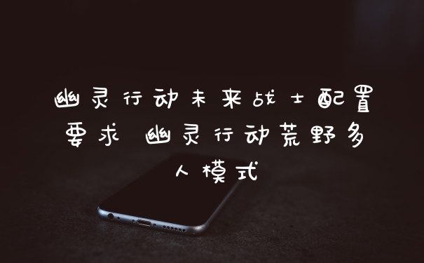 幽灵行动未来战士配置要求 幽灵行动荒野多人模式