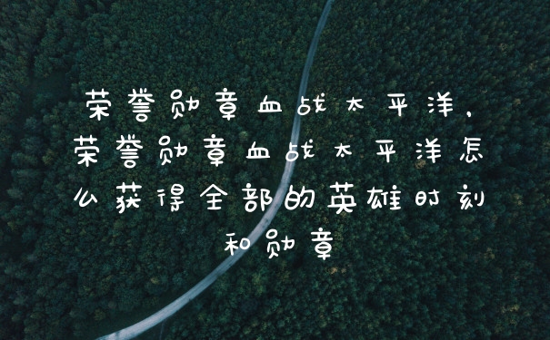 荣誉勋章血战太平洋，荣誉勋章血战太平洋怎么获得全部的英雄时刻和勋章