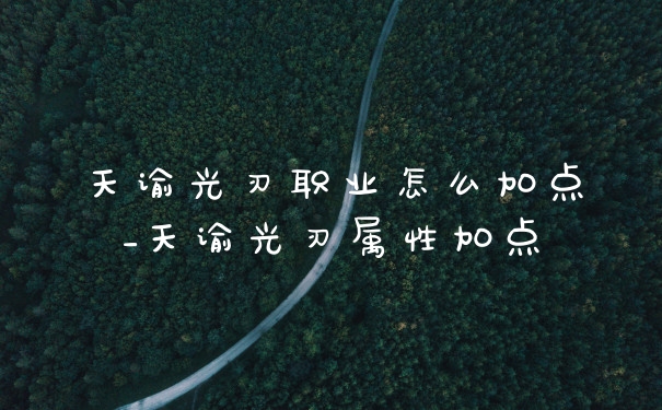 天谕光刃职业怎么加点_天谕光刃属性加点