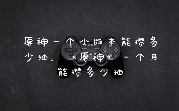 原神一个小版本能攒多少抽，《原神》一个月能攒多少抽