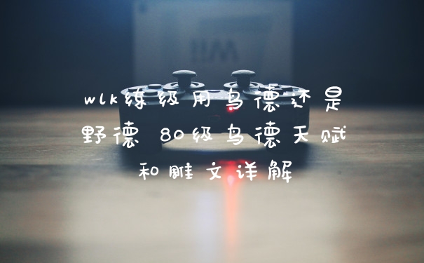 wlk练级用鸟德还是野德 80级鸟德天赋和雕文详解