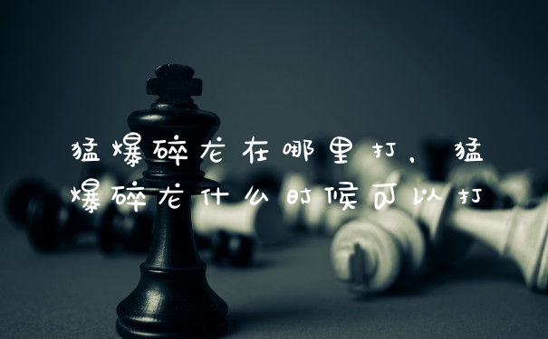 猛爆碎龙在哪里打，猛爆碎龙什么时候可以打