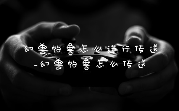 幻兽帕鲁怎么进行传送_幻兽帕鲁怎么传送