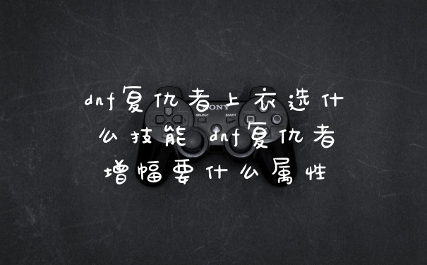 dnf复仇者上衣选什么技能 dnf复仇者增幅要什么属性