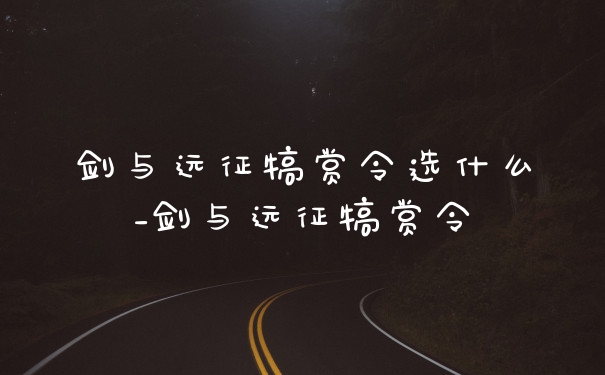剑与远征犒赏令选什么_剑与远征犒赏令