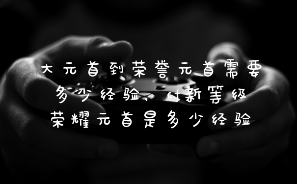 大元首到荣誉元首需要多少经验，cf新等级荣耀元首是多少经验