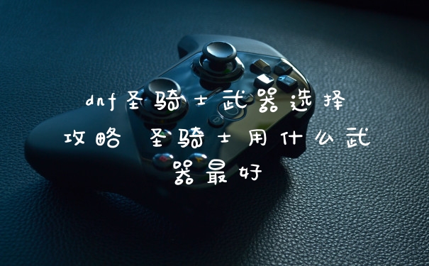 dnf圣骑士武器选择攻略 圣骑士用什么武器最好