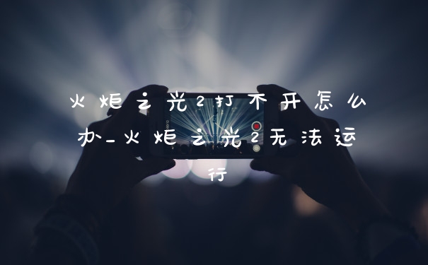 火炬之光2打不开怎么办_火炬之光2无法运行