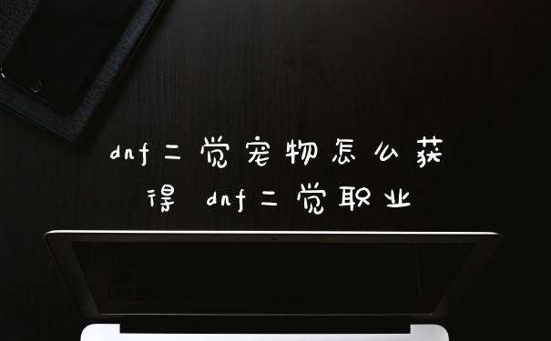 dnf二觉宠物怎么获得 dnf二觉职业