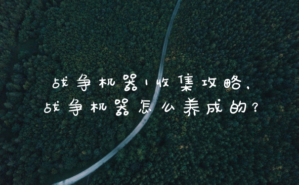 战争机器1收集攻略，战争机器怎么养成的？