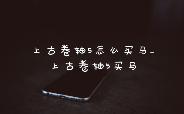 上古卷轴5怎么买马_上古卷轴5买马