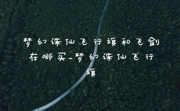 梦幻诛仙飞行旗和飞剑在哪买_梦幻诛仙飞行旗