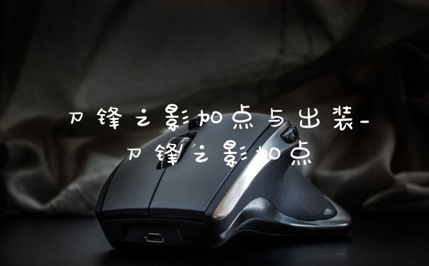 刀锋之影加点与出装_刀锋之影加点