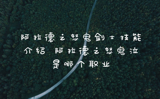 阿拉德之怒鬼剑士技能介绍 阿拉德之怒鬼泣是哪个职业