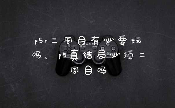 p5r二周目有必要玩吗，p5真结局必须二周目吗