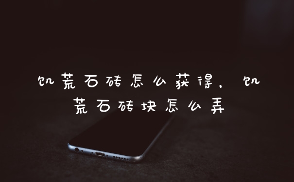 饥荒石砖怎么获得，饥荒石砖块怎么弄