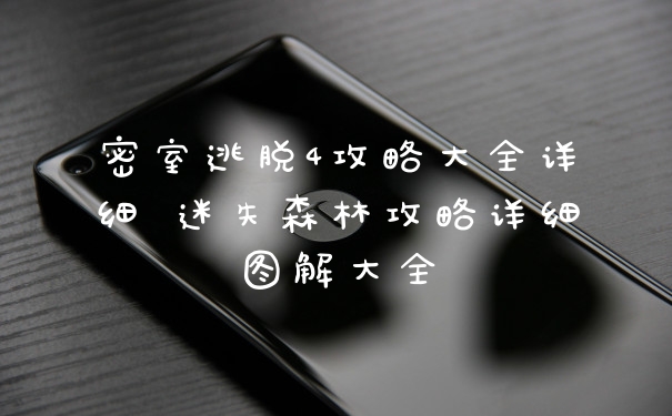 密室逃脱4攻略大全详细 迷失森林攻略详细图解大全