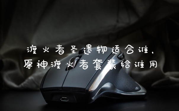 渡火者圣遗物适合谁，原神渡火者套装给谁用