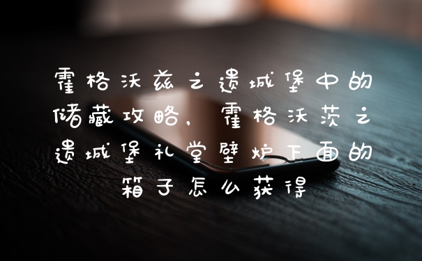 霍格沃兹之遗城堡中的储藏攻略，霍格沃茨之遗城堡礼堂壁炉下面的箱子怎么获得