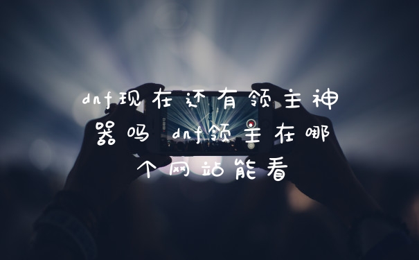 dnf现在还有领主神器吗 dnf领主在哪个网站能看