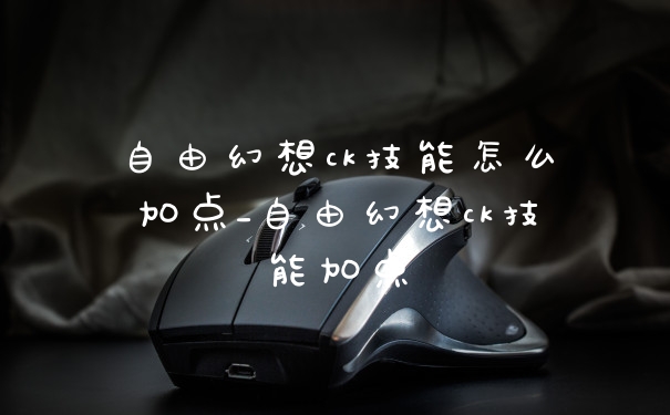 自由幻想ck技能怎么加点_自由幻想ck技能加点