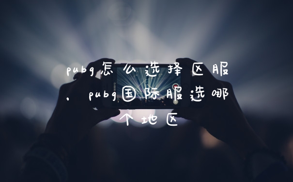 pubg怎么选择区服，pubg国际服选哪个地区