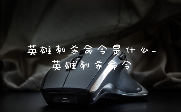 英雄刺杀命令是什么_英雄刺杀命令