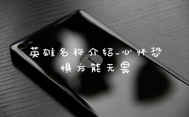 英雄名称介绍_心怀恐惧方能无畏