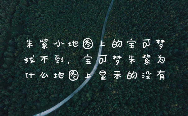 朱紫小地图上的宝可梦找不到，宝可梦朱紫为什么地图上显示的没有