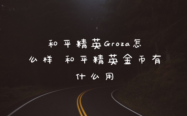 和平精英Groza怎么样 和平精英金币有什么用