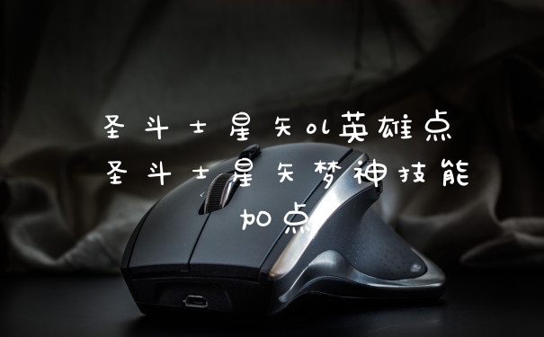 圣斗士星矢ol英雄点 圣斗士星矢梦神技能加点