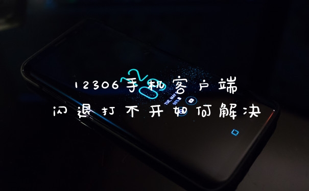 12306手机客户端闪退打不开如何解决
