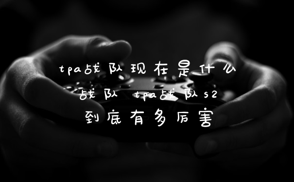 tpa战队现在是什么战队 tpa战队s2到底有多厉害