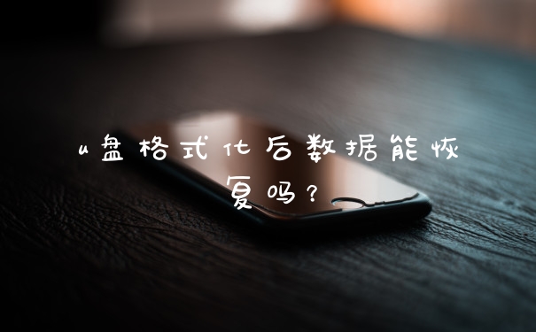 u盘格式化后数据能恢复吗？