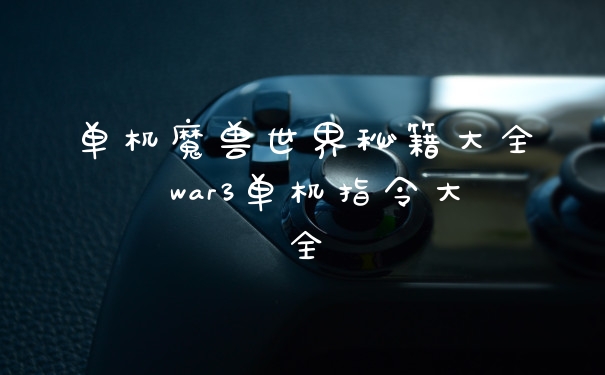 单机魔兽世界秘籍大全 war3单机指令大全