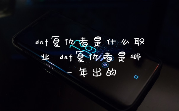 dnf复仇者是什么职业 dnf复仇者是哪一年出的