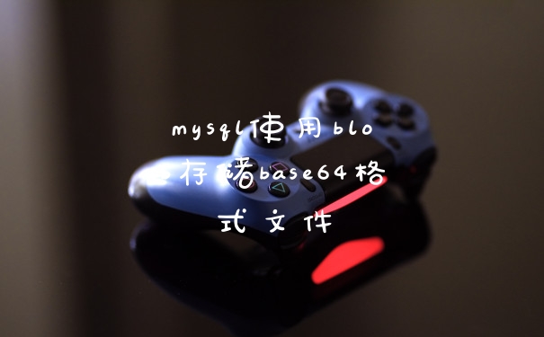 mysql使用blob存储base64格式文件