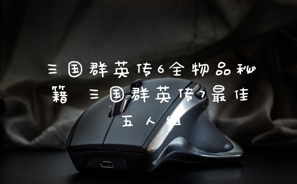 三国群英传6全物品秘籍 三国群英传7最佳五人组