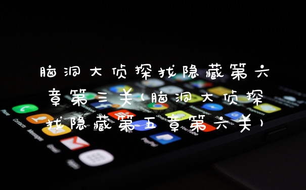 脑洞大侦探找隐藏第六章第三关(脑洞大侦探找隐藏第五章第六关)