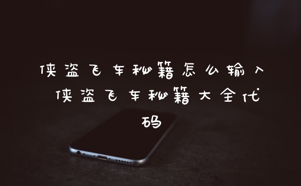 侠盗飞车秘籍怎么输入 侠盗飞车秘籍大全代码