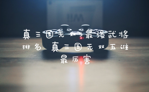 真三国无双5最强武将排名 真三国无双五谁最厉害